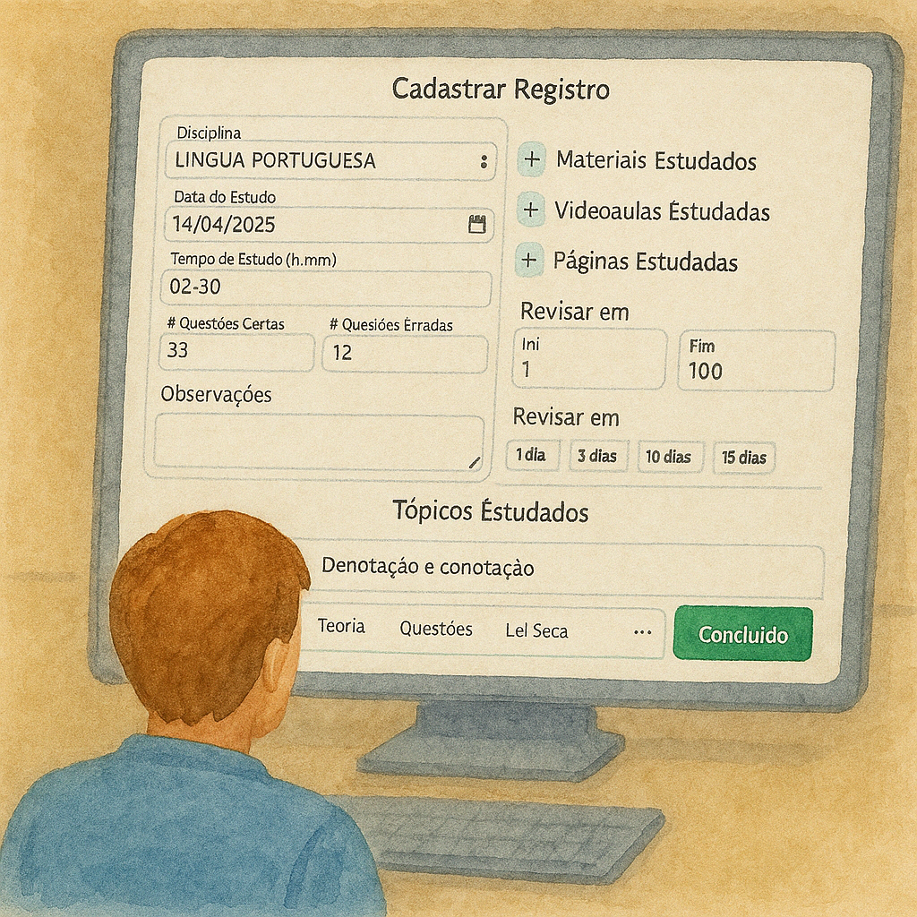 Imagem: Registro de Estudos